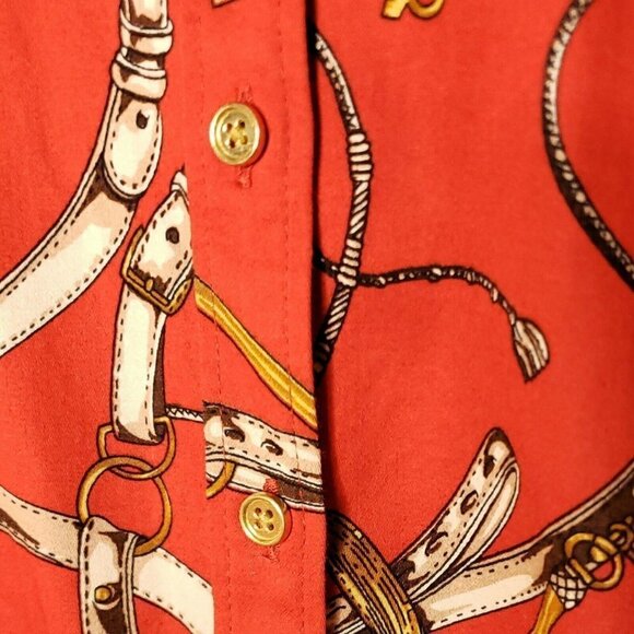 Talbots Button Down Top With Purse Strap Detail 10 - Picture 5 of 5